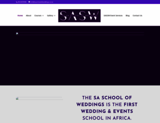 saschoolofweddings.co.za screenshot