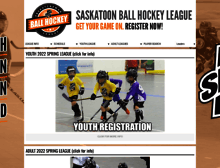 saskatoonballhockey.com screenshot