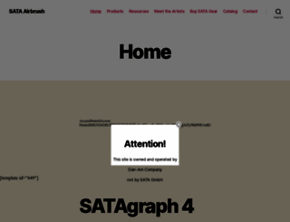 sataairbrush.com screenshot