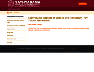 sathyabamauniversity.ac.in screenshot