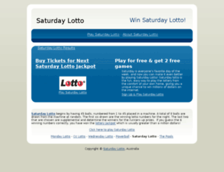 saturdaynightlotto.com.au screenshot