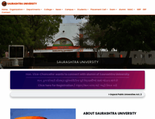 saurashtrauniversity.edu screenshot