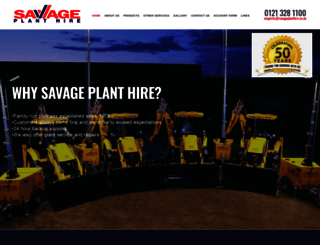 savage-plant-hire.co.uk screenshot
