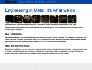savaria.co.uk screenshot
