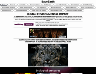 saveearth.info screenshot