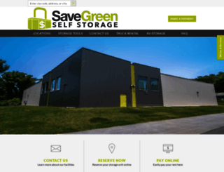 savegreenselfstorage.com screenshot