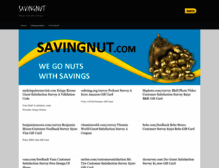 savingnut.com screenshot