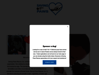 savingpawsrescue.org screenshot
