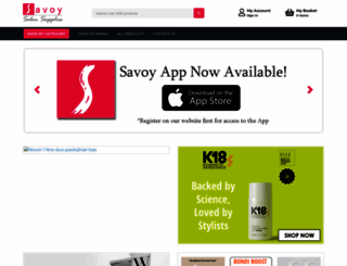 savoysalonsupplies.com.au screenshot