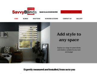 savvyblinds.com.au screenshot