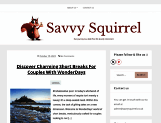savvysquirrel.co.uk screenshot