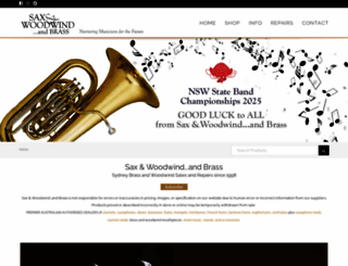 saxandwoodwind.com.au screenshot
