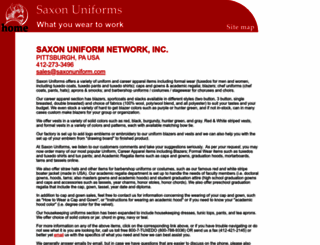 saxonuniform.com screenshot