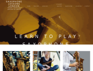 saxophonelessonslondon.co.uk screenshot