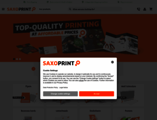 saxoprint.co.uk screenshot