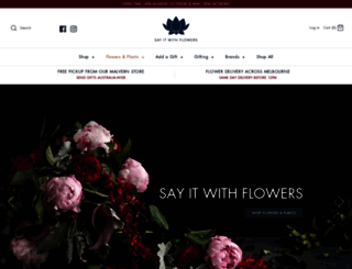 sayitwithflowers.com.au screenshot