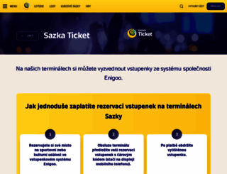 sazkaticket.cz screenshot