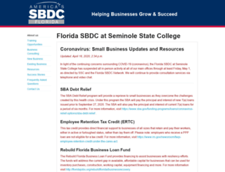sbdc.seminolestate.edu screenshot