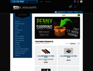 sbflashlights.com screenshot