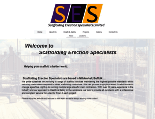 scaffoldingerectionspecialists.co.uk screenshot