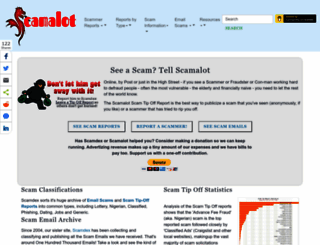 scamalot.com screenshot