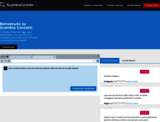 scambiocontatti.com screenshot