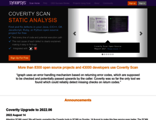 scan.coverity.com screenshot