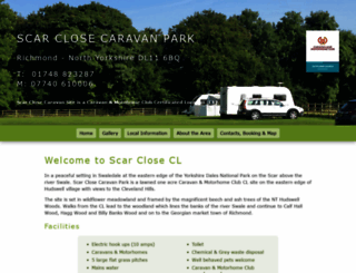 scarclosecaravanpark.co.uk screenshot