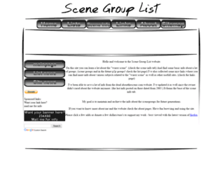 scenegrouplist.com screenshot