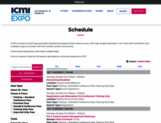 schedule.icmi.com screenshot
