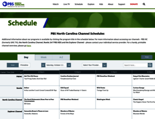 schedule.unctv.org screenshot