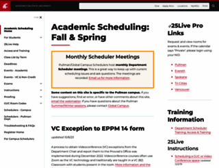 schedule.wsu.edu screenshot
