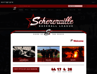 scherervillebaseball.org screenshot
