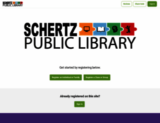 schertzlibrary.beanstack.org screenshot
