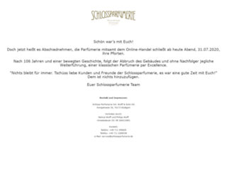 schlossparfumerie.de screenshot