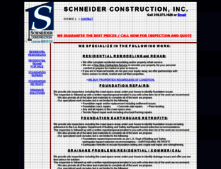 schneiderconstructioninc.com screenshot