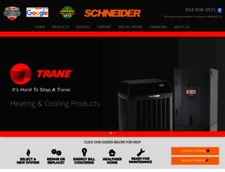 schneiderheatingeriepa.com screenshot