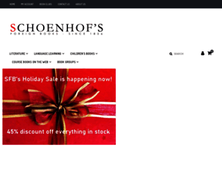 schoenhofs.com screenshot