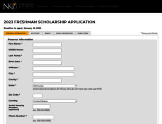 scholarship.nku.edu screenshot