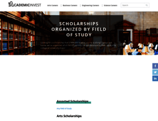 scholarships.academicinvest.com screenshot