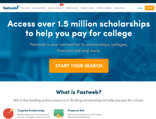 scholarships.fastweb.com screenshot