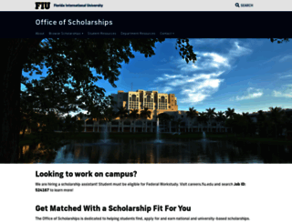 scholarships.fiu.edu screenshot