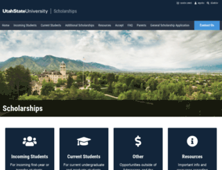 scholarships.usu.edu screenshot