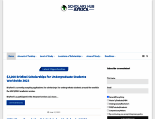 scholarshubafrica.com screenshot