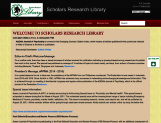 scholarsresearchlibrary.com screenshot