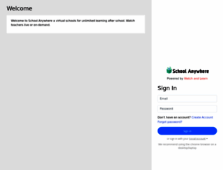 schoolanywhere.co.uk screenshot