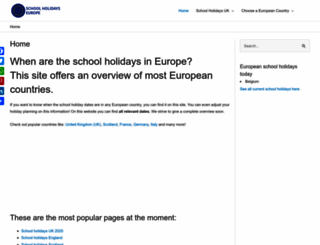 schoolholidayseurope.eu screenshot
