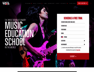schoolofrock.com screenshot