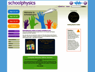 schoolphysics.co.uk screenshot