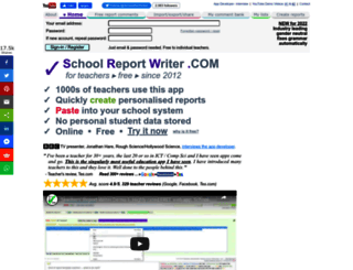 schoolreportwriter.com screenshot